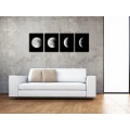 Pikkukuva 4 / 8: Moderni Canvas-taulut Venytetty Taideteos Abstrakti Avaruus Musta ja