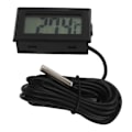 Miniatyrbillede 2 af 8: Sort LCD Indbygget Elektronisk Digital Termometer Vandafvisende Sonde Temperaturmåler til Inkubator