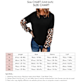 Miniatyrbillede 5 af 5: Sort M Kvinders Sweatshirt Langærmet Leopard Print Rundhals Trøje Til Hjem Udendørs