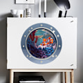 Miniatyrbild 3 av 8: 1 st avtagbar 3D undervattensnaturlandskap väggdekaler Anim