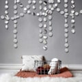 Miniatyrbild 6 av 8: Glitterpapper prickig girlang för fest Häng flagga Födelsedag