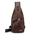 Miniatyrbilde 1 av 5: Kvinners crossbody-veske, menns crossbody-veske, brystveske, med USB