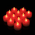 Miniatyrbillede 1 af 5: LED Flimrende Flammeløs Te Lys Tealight Elektronisk Lys Party Tilbehør, Rød