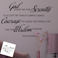 Pikkukuva 5 / 6: Grant ME The Serenity Prayer Raamatun Lainaus Vinyyli Seinätarra