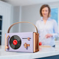Miniatyrbild 2 av 5: Lila utomhus Bluetooth-högtalare bärbar dekorativ hög ljudkvalitet USB-minnen stöd retro Bluetooth-högtalare för vardagsrumskontor