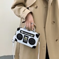 Miniatyrbillede 5 af 6: Retro radio-stil taske, elegant PU aften taske, eksklusivt