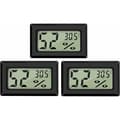 Mini Digital LCD Termometer Hygrometer (3 STK - A) Temperatur H