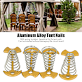 Miniatyrbillede 8 af 8: 4 stk. Fiskebenstelt-Søm Aluminium Legering Rustfrit Stål Forlænget Plankegulv Baldakin Pinde med Fjeder Guld