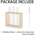 Miniatyrbild 4 av 6: Väggmonterad glasvas för växtförökning, modern design, 3 provrör