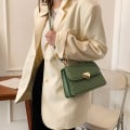 Miniatyrbillede 5 af 6: Mode kunstig læder plisseret håndtaske skulder crossbody