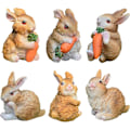 Miniatyrbillede 1 af 7: Harpiks Kaninfigurer Kanin Havepynt Chic Kaniner Påske