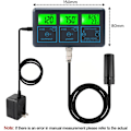 Miniatyrbild 3 av 5: Ny Professionell 7-i-1 Multi-Parameter Vattentestare, Realtidsövervakning av Ph, Orp, Ec, Ppm, Cf, Luftfuktighet och Temperatur Via Wifi-App
