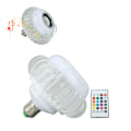 Miniatyrbillede 5 af 5: Smart LED Pære Trådløs Bluetooth Pære Højttaler E27 RGB Farveskiftende Pære Med 24 Tasters Fjernbetjening