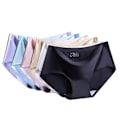 Miniatyrbild 3 av 5: Blandade XXL 6PCS Ice Silk Trosor Mid Waist Andningsbar Elastisk Mjuk Andningsbar Underkläder för Kvinnor
