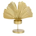 Miniatyrbild 1 av 5: Unik ljusstake i bladform med guld bas för heminredning