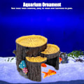 Pikkukuva 4 / 8: Resin Mini Stump Shape Hiding Hole Wooden Cave Artificial Aquarium Plants Ornaments for Shelter