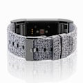 Miniatyrbild 3 av 5: Canvas klockarmband Mjuk Andningsbar Tvättbar Fashionabel Klockarmband Passar för Fitbit Charge2 Ljusgrå