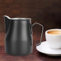 Miniatyrbilde 2 av 5: 500ml Melkeskumbeger i Rustfritt Stål, Kaffe Pitcher, Latte Art for Kafe (Svart)