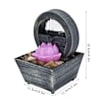 Miniatyrbild 8 av 8: 3V USB plastblomvattenfontän LED bordsfontän med stenar för hemmakontorsbordsdekoration