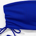 Miniatyrbillede 3 af 5: Sort M Kvinder Halter String Bikini Sæt Sexy Thong Cheeky Todelt Badetøj Ensfarvet Badetøj