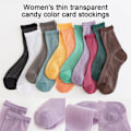 Miniatyrbilde 3 av 5: Damestrømper, 10 par tynne nylon ankelsokker, transparente