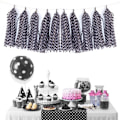 Miniatyrbilde 4 av 6: 30 stk Papirfrynse Garnityr DIY Hengende Stripe Papir
