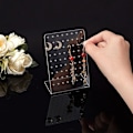 Miniatyrbild 3 av 7: Elegant Örhängesdisplay, Stilren Örhängespresentation Transparent Plexiglas Lutande Baksida Design, Personlig Örhängesorganisatör För Hem Eller Butik (Set
