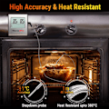 Miniatyrbild 5 av 8: Smart Kötttermometer, Ugnssäker med LED-display, Rostfri Sond Läser Av Temperaturen Omedelbart, Kabelanslutning för Säker Användning i Ugn, Hög Noggrannhet
