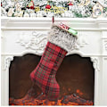 Miniatyrbillede 5 af 7: Rustik Buffalo Plaid Julestrømpe, Udsøgt Håndværk med Rent Håndsyet og Tredobbelt Lag Design, Til Dekoration af Pejs og Juletræ