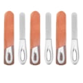 Miniatyrbilde 1 av 5: 3 stk. Neglefiler i rustfritt stål med sklisikkert håndtak, korn diamant, fingerneglefil, metallneglefil, smirebrett for naturlige negler