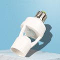 Miniatyrbillede 3 af 8: 100‑240V E27 Sensorlys Sokkel 10‑300 Sekunders Forsinkelsestid 6m Sensing Distance IR Bevægelsesaktiveret Lampe Pæreholder Adapter