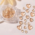 Miniatyrbild 3 av 5: Hjärtformade kristallnaglar Flatbacks Rhinestones