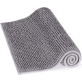 Miniatyrbillede 1 af 8: Skridsikker bademåtte 50x80cm mikrofiber chenille tæppe til badeværelse grå