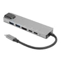 Miniatyrbilde 6 av 8: 6 i 1 Type-C Dockingstasjon Type-C til PD/HDMI/RJ45/USB3.0 Kabeladapter Konverter