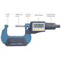 Miniatyrbilde 6 av 8: Digital Mikrometer 0,00005 tommer/0,001 mm Oppløsning Profesjonelle Tykkelsesmåleverktøy 25‑50 mm