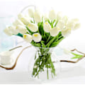 Miniatyrbild 4 av 6: Konstgjorda tulpaner för hemdekorationer, Elegant Symbolik Polyuretan Material Real Touch Latex Blomsterarrangemang för Bröllopsdekor och DIY-dekor,