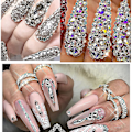 Miniatyrbild 3 av 5: Rhinestones Flat Back, för hantverk, nagelkonst, kläder, skor, väskor, telefonfodral DIY