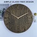 Miniatyrbild 3 av 5: Väggklocka tyst-rund lättläst-modern minimalistisk stil dekorativ klocka*30cm