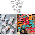 Pikkukuva 4 / 5: 9 kpl numerokiekkojen muottisetti, ruostumaton teräs, keksejä, fondanttia, koristeluun, hyytelöä, fondanttia, sokeria, numeroleikkurisarja, prässätyökalu