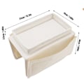 Miniatyrbillede 5 af 5: Sofa Bakke Foldbar Arm Opbevaring Holder Bord 600D Oxford Klud Sidelommer til Sofa, Beige