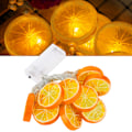 Miniatyrbild 2 av 5: Orange 1,5 m 10 LED-ljusslinga Trädgårdsjul Lampa Semesterfest Dekoration