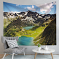 Miniatyrbild 1 av 5: Dimmig träd väggdekoration liten gobeläng natur tallskog vägg