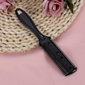 Miniatyrbillede 5 af 7: Hårtyndere Kam Sæt af 3 Hårtrimmer Kam Razor med Kam Hår Saks Dobbeltkantede Razor Blade (Sort)
