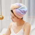 Miniatyrbillede 3 af 7: Coral Velvet Hårhåndklæde Wrap, Absorberende Hårfibre til Hurtig
