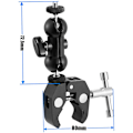 Miniatyrbild 5 av 5: Kulledarm Super Clamp Mount Multifunktions Dubbel Kulledapter