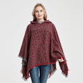 Miniatyrbilde 4 av 6: Dame Plaid Hetteskjerf Kappe Teppe Poncho Hetteskjerf