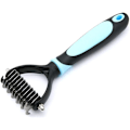 Miniatyrbilde 1 av 7: Dematting Comb Pet Dematting Comb/Rake Dobbeltsidig 6 + 11 Tenner, Profesjonell Underull Pels Stell Rake Knot Cutter for Katter & Hunder