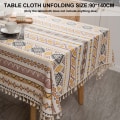 Pikkukuva 2 / 5: Boho pöytäliina vedenpitävä pöytäliina Boho puuvilla pellava