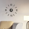 Miniatyrbillede 3 af 6: Stor 3D DIY Vægur uden ramme - Romertal