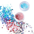 Miniatyrbild 7 av 8: 24 färgpigment nagelpulver, färgglatt iriserande glitter Ultrafint självlysande pärlemorskimrande Högglans halopulver, naglarpigment damm 3D DIY Nail Art
